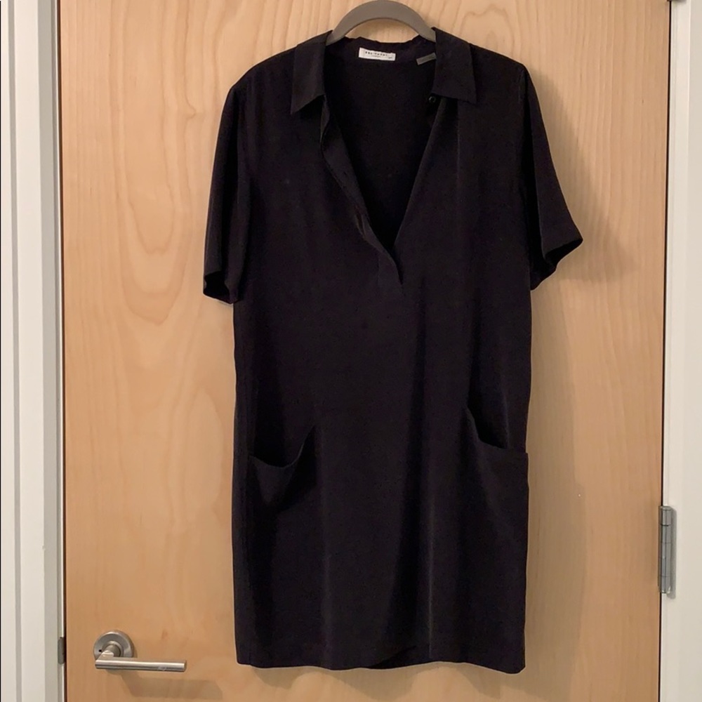 Equipment black silk dress